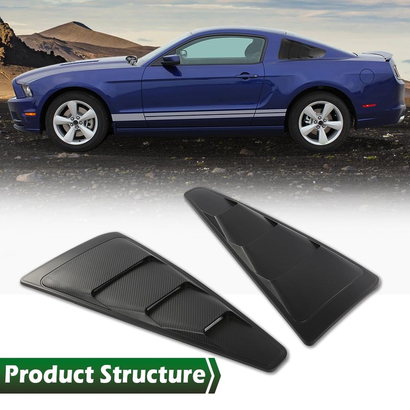 GRAND ORANGE Quarter 1/4 Side Window Louvers Cover Scoop Cover