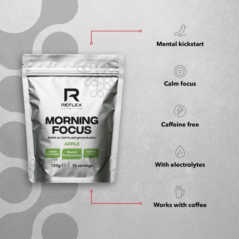 Reflex Nutrition Morning Focus Nootropic Powder – Stimulant-Free Including Caffeine