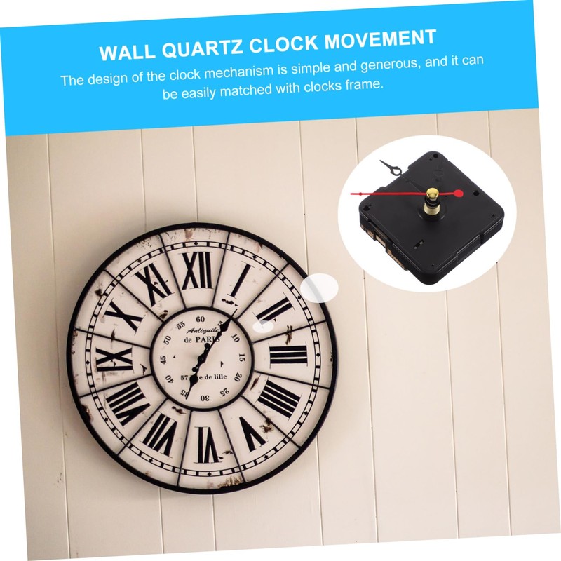 TEHAUX 1 Set Silent Wall Clock Mechanism Kit with Replacement