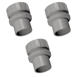 PVC Access Plug, 40mm, Solvent Weld Waste Pipe Fitting, Grey, Pack of 3