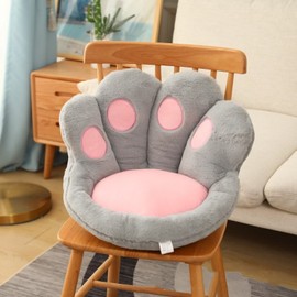 Office Cute Seat Cushion Thickening One Piece 3D Cozy Warm Seat Pillow for Office and Home Seats Cat Claw Grey 48x45x40cm/18.9x17.7x15.7in
