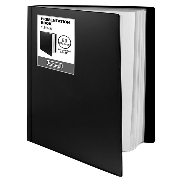 Dunwell Presentation Binder 60-Pocket, Displays 120 Pages, 8.5x11 Portfolio Binder