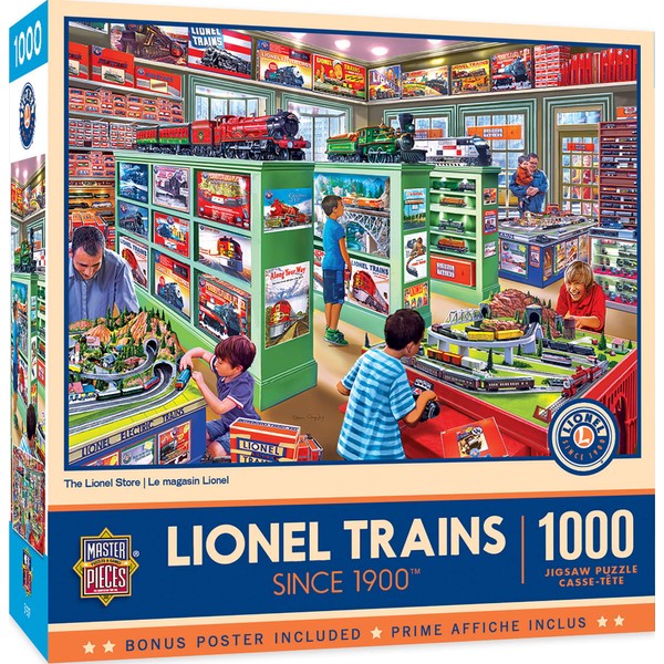 MasterPieces 1000 Piece Jigsaw Puzzle for Adults, Family, Or Kids - The Lionel Store - 19.25"x26.75"