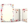 Flowers and Butterflies Spring Rain Letter Paper set with 50