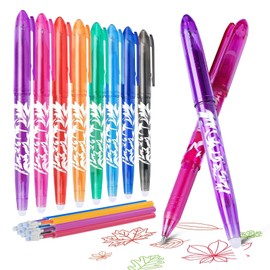 WATUNID 8 Colors Erasable Gel Pens with Refills, 0.5mm Fine Point