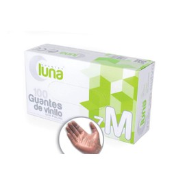 Luna V14107, Doos met 100 Vinyl Gloves Poedervrij, 1, M, Transparent