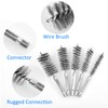 14PCS Stainless Steel Wire Bore Brush with 1/4 Inch Hex