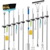2 Pack Mop and Broom Holder Wall Mount, 5 Racks