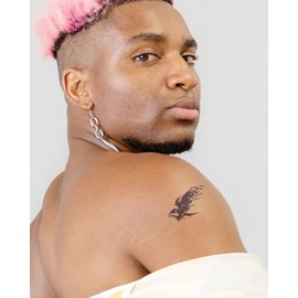 Inkbox Temporary Tattoos, Semi-Permanent Tattoo, One Premium Easy Long Lasting, Water-Resistant Temp Tattoo with For Now Ink - Lasts 1-2 Weeks, Bird of Prey, 3 x 3 in