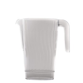 [5 PACK] 50 oz Crystal Clear Plastic Beverage Pitcher - Break Resistant Beverage Carafe - Great for Restaurants and Catering - Serveware for Water, Cold Drinks, Beer, Lemonade, Sangria (50oz)