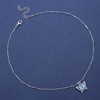 Cimenexe Bohemian Crystal Butterfly Choker Necklace Silver Sapphire Butterfly Pendant