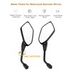 Hotiko Universal Motorcycle Mirrors 10mm with 22mm Handlebar Mount Clamps