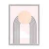 Stupell Industries Modern Geometric Rainbow Arch Lines Pink Sky Sun,