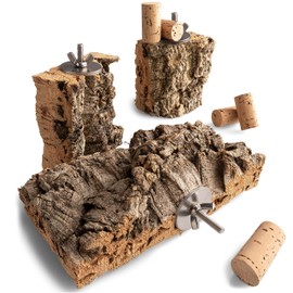 Perfect XXL Set Cork Seat Board/Perch in Bird Cage. The Budgie Cork Toy Made of Natural Cork. 3 x Seat Boards in Bird Cage for Your Budgies - Cockatiel. From the EU.