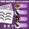 Cluster Lashes,Lankiz Biomimetic Individual Eyelashes Wispy C Curl Lash Clusters