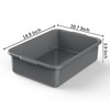 5-Pack Commercial Bus Tubs Box/Tote Box, Plastic Storage with Handles,