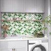 VEELIKE Green Fish Scale Peel and Stick Backsplash Tile Green