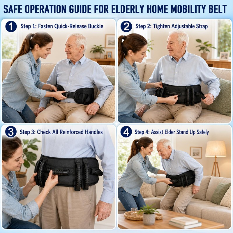 N1NZDYY Gait Belt for Seniors, Transfer Belt with Padded Handle