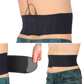 URSA Waist Strap - Ultra Slim, Breathable & Stretchy Microphone Transmitter Straps. Compatible with Most Transmitter/Receivers (Black, Medium Waist - Big Pouch)