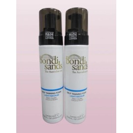 BONDISANDS BONDI SANDS SELF TANNING FOAM "LIGHT/MEDIUM" COCONUT SCENT 6.76 OZ LOT OF 2