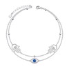 SHAOAN 925 Sterling Silver Evil Eye Ankle Bracelets Hand of