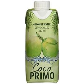 COCO PRIMO Coconut Water, Pure, Refreshing Sports Drink, Exotic Enjoyment, Soothing Thirst Quencher, Low Calorie, Vegan, 1 x 330 ml