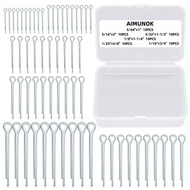 60Pcs Hairpin Cotter Pin Assortment Kit 6 Sizes Heavy Duty Zinc Plated Split Pin Clips Hitch Pin Clip Tractor Cotter Pin Trucks, Engine Repair in Towing Hitch Clips & Pins
