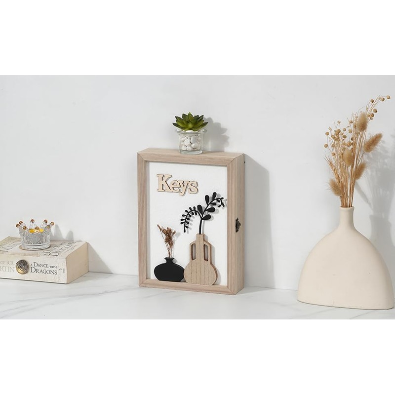 AHUONEL Key Holder Wall Mount Key Holder for Wall, Rustic