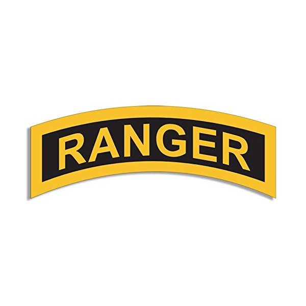 Yellow Ranger Tab Sticker, Served with The U.S. Army Rangers Vinyl, United States Military Decal for Cars, Trucks, Laptops, and Water Bottles, Made in The USA (2.5 x 6 inch)