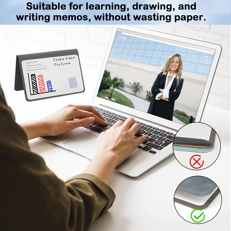 Mini 1Set Small Whiteboard A5 Notepad,16.7 x 24.2 cm Desk