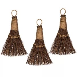 Nautical Crush Trading Cinnamon Broomstick Scented  6" 3 Pack Mini Broom Witches Broom