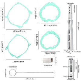 Wjelet 9pcs Glow Ignition Plug Service Kit, Parking Diesel Heater Glow Ignition Plug Kit with Filter 5KW Ceramic Glow Plug Heater Repair Parts Chinese Diesel Parking Heater Gaskets for Car Truck Boat