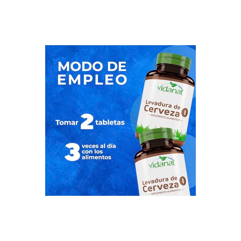 Vidanat Levadura de Cerveza 180 Tabletas – Suplemento Alimenticio de