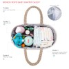 YeaYee Baby Nappy Caddy Organiser, Multifunctional Storage Box for Nappies,