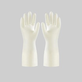 rajapada Household extended and durable clean work waterproof and anti slip nitrile gloves (2 pairs (L))
