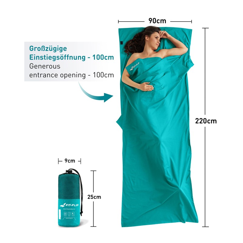 Fit-Flip Cotton Sleeping Bag – Ultralight Sleeping Bag Inner 325