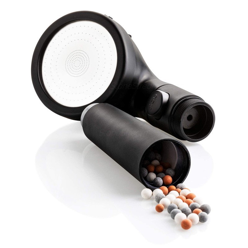 Original StoneStream® EcoPower High Pressure Matte Black Shower Head -
