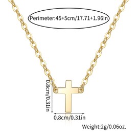 Behrooci Cross Necklace for Women 14K Real Gold Silver Plated Cross Choker Datiny Small Cute Sideway Necklaces CZ Layered Faith Pendant Necklace Trendy Religious Jewelry Gift E gold