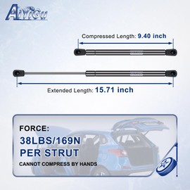 AiYiGu 16 Inch 38LB/169N Gas Shock Strut Spring Lift Support for Snugtop Camper Shell Canopy Door Pickup Truck Cap Toolbox Window Leer Topper Boat Hatch