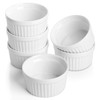 Samsle Porcelain Ramekins 4 oz Oven Safe, Small Souffle Dishes