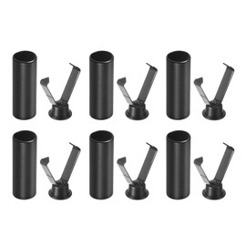 uxcell 6Pcs Shoelace Tips Alloy Shoelace Head, Electrophoretic Black Cylindrical Shoe Lace Ends Cords End Tip Metal Aglets Replacement Head for Shoestring