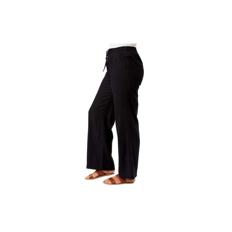 Briggs Ladies' Linen Blend Pull-On Pant (US, Alpha, Medium, Regular,