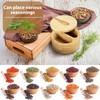 KOUISYY Salt and Pepper Bowls, Bamboo Pepper Salt Box with