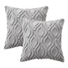 MIULEE Light Grey Throw Pillow Covers 16x16 Inch, Soft Plush