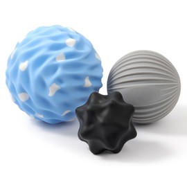 HODEMI Spiky Massage Ball Set, 3 Pack Spiky Ball, Ribbed Massage Ball & Trigger Point Ball for Deep Tissue Massage and Myofascial Release for Back, Neck, Hip, Shoulder and Foot with Mesh Bag