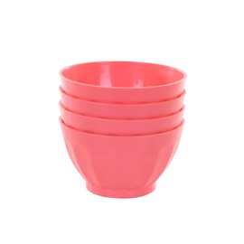 Mintra Home Unbreakable Bowls 4pk (Small - 250ml, Salmon) - (Part Of A Set) - Salad, Snacks, Breakfast Cereal, Fruit, Popcorn, Soup - Shatterproof, BPA Free
