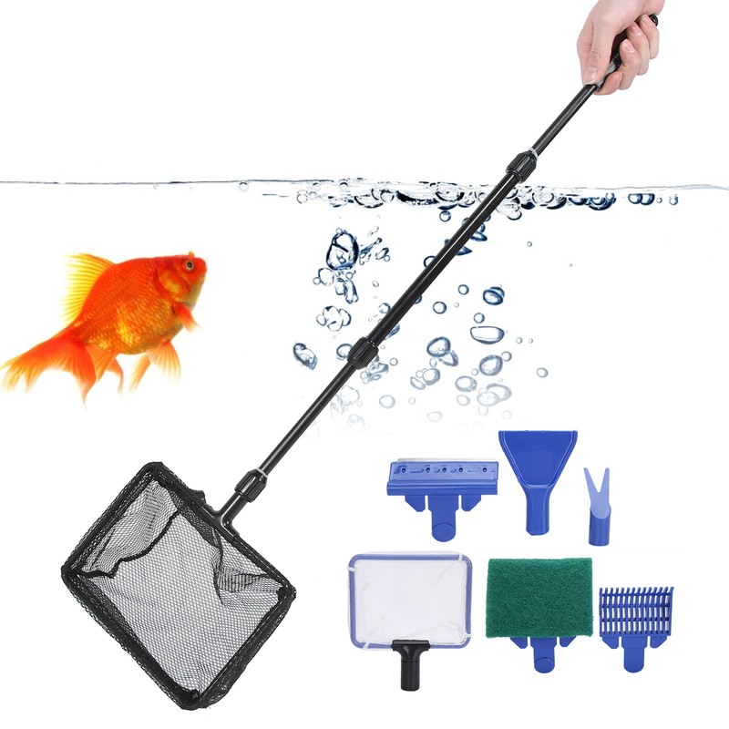 6 in 1 Aquarium Fish Tank Cleaning Tool Kit Net