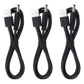 CYD 3pcs USB 2.0 Male Type-A to 12V DC 4.0x1.7mm DCusb to dc Power Cable 1.2m 24AWG, for Router, LED Light,Speaker,Small Household Appliances and More