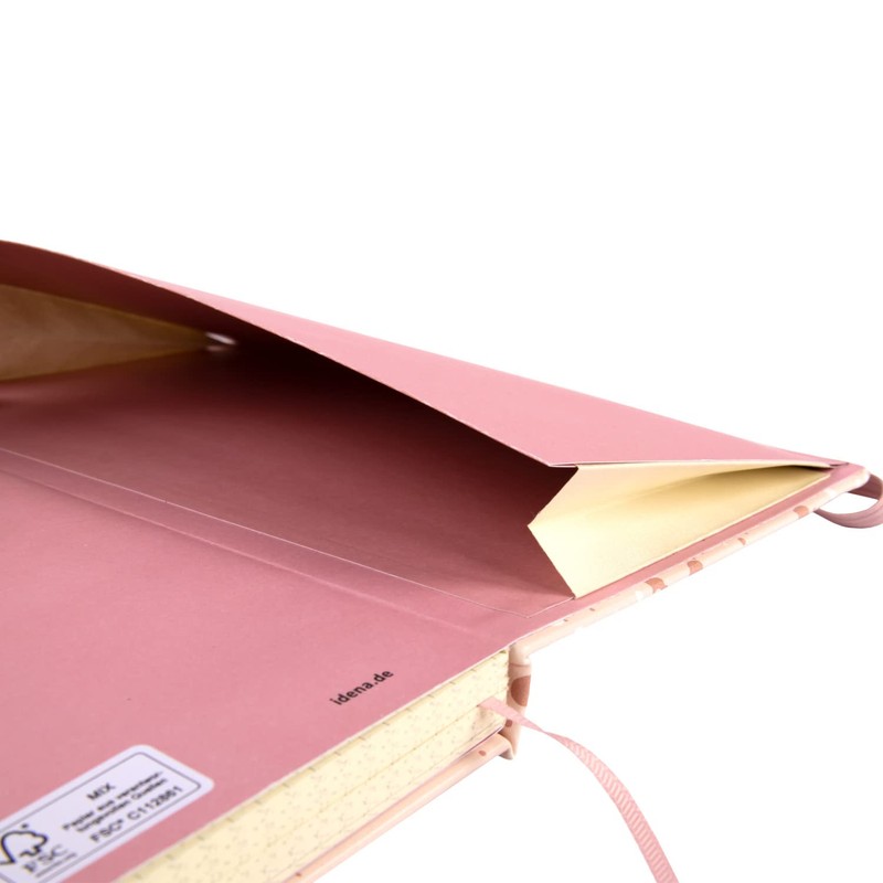Idena Sparkle Rose 12250 Notebook, Squared, 14 x 20 cm,