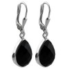 I-be, 394424 k KB Black Onyx Gemstone Drop Earrings Faceted